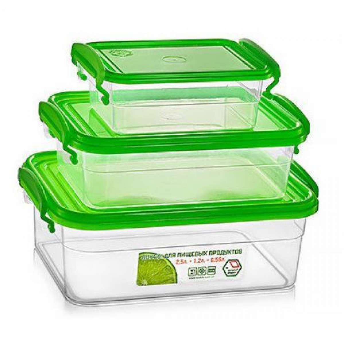 Судки пластиковые (набор контейнеров) для еды пищевой судочек 3шт .