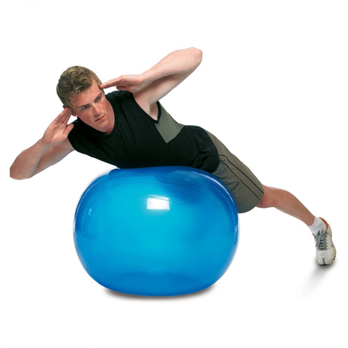 мяч гимнастический 100 см фотография картинка антивзрыв для фитнеса и йоги фото изображение синий цвет упражнения и тренировка с мячом