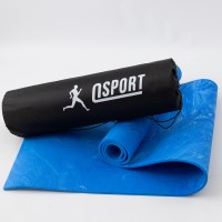 Коврик для йоги и фитнеса + чехол (мат, каремат спортивный) OSPORT Yoga ECO Pro 8мм (n-0013)