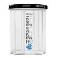 Емкость (контейнер) пищевой для сыпучих продуктов (круп) с резьбой 1.5л Stenson (NP-84ч)