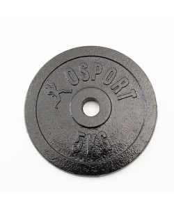 Металлический блин (диск чугунный) для гантели (штанги) под гриф 25мм OSPORT 5 кг (OF-0040), 30356, OF-0040, OSPORT, Блины и диски