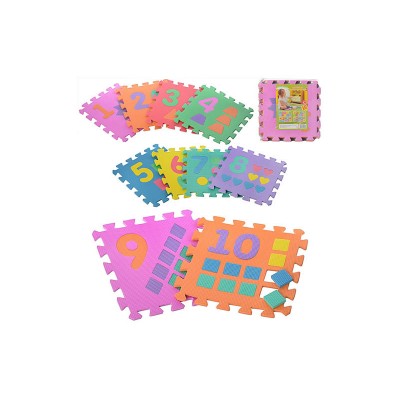 Детский игровой развивающий коврик-пазл (мозаика головоломка) OSPORT 10шт (M 0375)