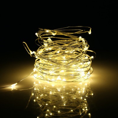 Гирлянда новогодняя (украшение на елку) на батарейках светодиодная на 50 ламп для дома Yellow Stenson (R28227)