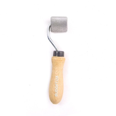 Ролик для виброизоляции автомобиля (виброшумоизоляции авто) металлический ручка дерево SoundProOFF (sp-0009)