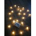 Гирлянда новогодняя (украшение) на батарейках пластиковая светодиодная на 20 лампочек для дома Yellow (R28275)