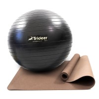 Килимок для йоги та фітнесу (каремат) + фітбол м'яч для фітнесу, вагітних 75 см OSPORT Set 92 (n-0122)