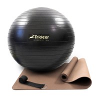 Коврик для йоги и фитнеса (каремат) + фитбол мяч для фитнеса 85 см + ремень для йоги OSPORT Set 97 (n-0127)