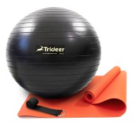 Коврик для йоги и фитнеса (каремат) + фитбол мяч для фитнеса 85 см + ремень для йоги OSPORT Set 97 (n-0127)