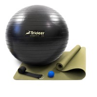 Килимок для йоги та фітнесу (каремат) + фітбол 85 см + масажний м'ячик + ремінь для йоги OSPORT Set 101 (n-0131)