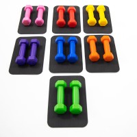 Гантели для фитнеса пластиковые цельные (неразборные) + коврик OSPORT Lite 2шт по 0,5 кг (OF-0213)