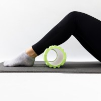 Коврик для йоги, каремат для фитнеса + массажный ролик, валик для массажа спины мфр OSPORT Set 113 (n-0146)