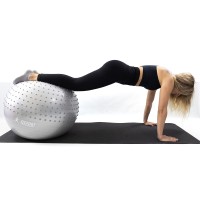 Коврик для йоги и фитнеса (каремат) EVA + фитбол мяч для фитнеса полумассажный 65 см OSPORT Set 116  (n-0149)