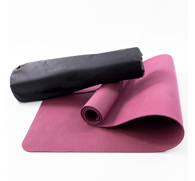 Килимок для йоги та фітнесу + чохол (йога мат, каремат спортивний) OSPORT Yoga Pro 3мм (OF-0089)