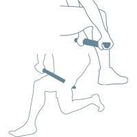 Массажный ролик, валик для массажа спины (ручной массажер с двумя ручками для шеи, ног) 51х5см OSPORT (MS 3404)