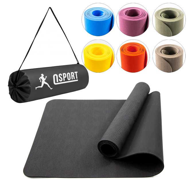 Килимок для йоги та фітнесу + чохол (йога мат, каремат спортивний) OSPORT Yoga Pro 3мм (OF-0089)