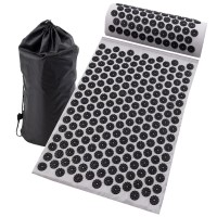 Масажний килимок Аплікатор Кузнєцова + валик масажер для спини/шиї/ніг/стоп/голови/тіла OSPORT (apl-005)