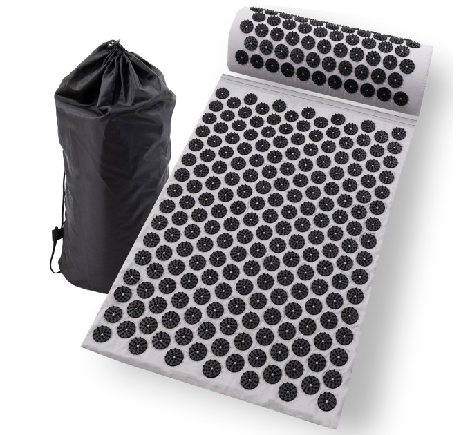 Массажный коврик Аппликатор Кузнецова + валик массажер для спины/шеи/ног/стоп/головы/тела OSPORT (apl-005)