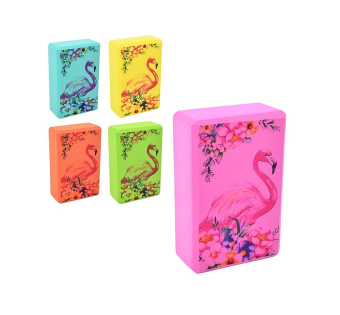 Блок для йоги (йога блок, цегла для йоги) OSPORT EVA Flamingo (MS 0858-13)