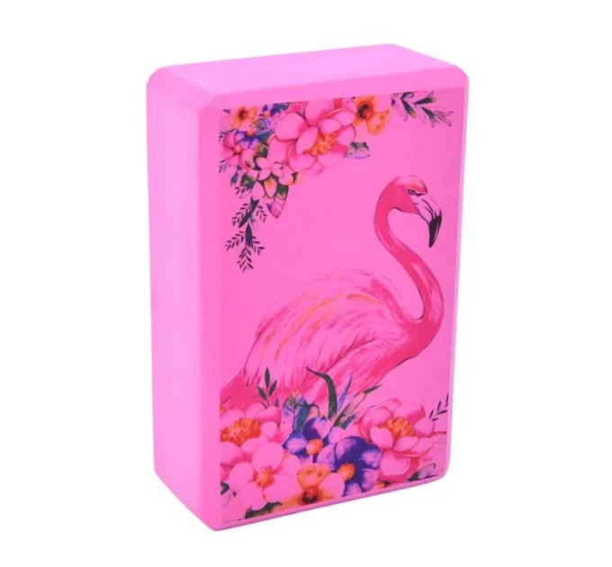 Блок для йоги (йога блок, цегла для йоги) OSPORT EVA Flamingo (MS 0858-13)