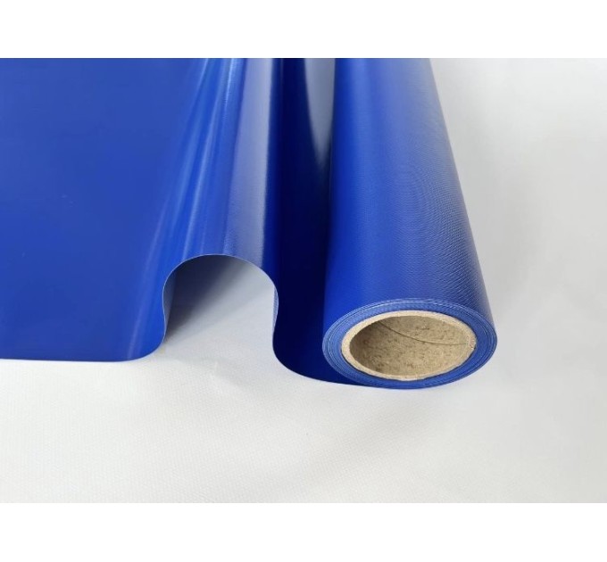 Тканина ПВХ (PVC) тентова водостійка для укриття та тентів 450г/м2 ширина 150см Синій (TK-0076)