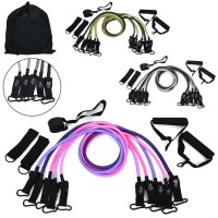 Эспандер латеральный трубчатый, набор эспандеров 5шт 9-27 кг (жгут резиновый спортивный) OSPORT (MS 4674)