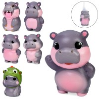 Дитяча м'яка іграшка антистрес, м'яка іграшка сквіш у формі бегемота OSPORT 10см (MS 4731)