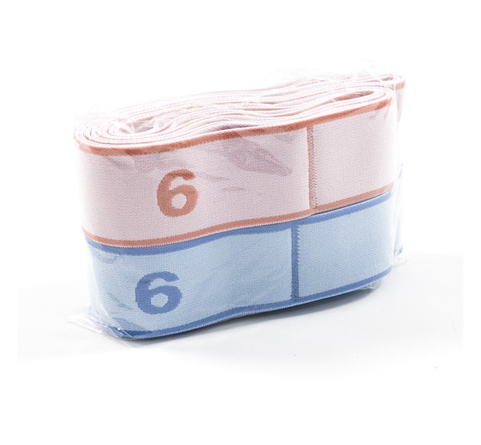 Резинка (еспандер) для розтяжки та спорту, еластична стрічка на 10 петель 2шт OSPORT 120см (MS 4817)