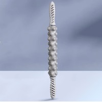 Массажный ролик, валик для массажа спины ручной массажер с двумя ручками для шеи, ног 49х5см OSPORT (MS 4815)