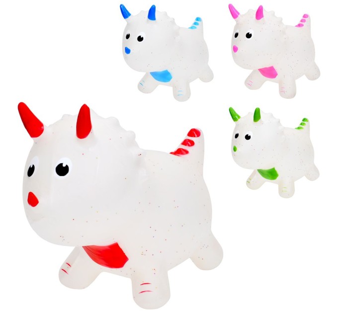 Дитячий ігровий м'яч-стрибунець з ріжками у формі динозавра OSPORT (MS 4151)