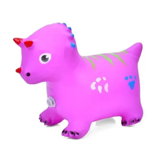 Дитячий ігровий м'яч-стрибунець з ріжками у формі динозавра з музичними та світловими ефектами OSPORT (MS 4357)