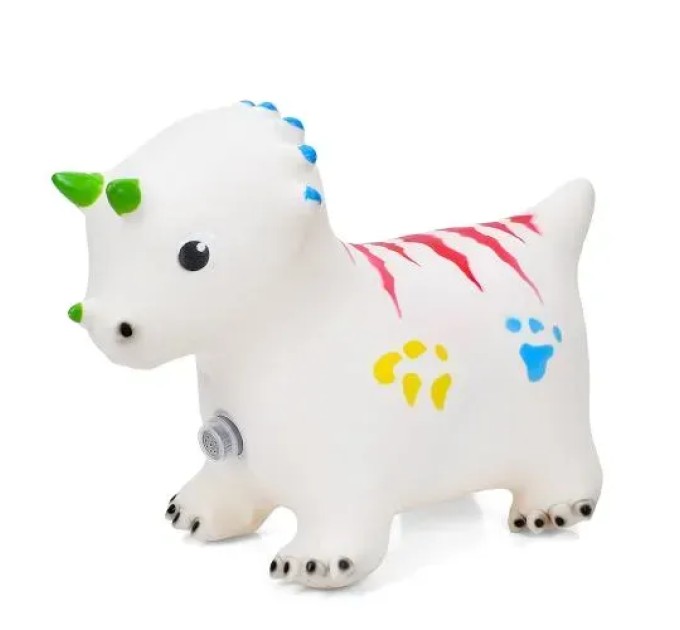 Дитячий ігровий м'яч-стрибунець з ріжками у формі динозавра з музичними та світловими ефектами OSPORT (MS 4357)