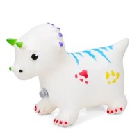 Дитячий ігровий м'яч-стрибунець з ріжками у формі динозавра з музичними та світловими ефектами OSPORT (MS 4357)