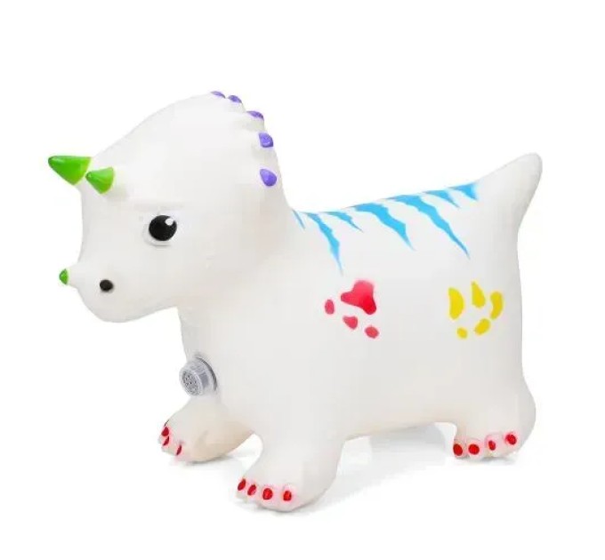 Дитячий ігровий м'яч-стрибунець з ріжками у формі динозавра з музичними та світловими ефектами OSPORT (MS 4357)