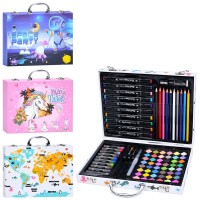 Набор для творчества и рисования в чемодане (акварельные краски, фломастеры, карандаши, мелки) (MK 5386-2)