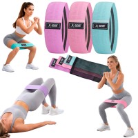 Резинки для фитнеса и спорта (лента эспандер) тканевые петли для ног/рук/ягодиц набор 3шт OSPORT (OF-0291)