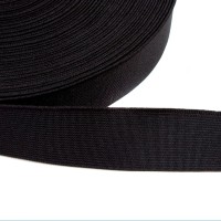 Стрічка еластична тканинна (гумка швейна ткана) 20мм Чорний (TK-0075)