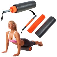 Массажный набор для йоги и фитнеса 3в1 EVA, массажный валик (йога ролл) + массажная палка OSPORT (OF-0283)