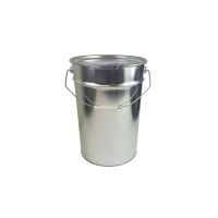 Ведро металлическое с крышкой под обруч (защелкой) и ручкой 25 литров б/у (R-00079)