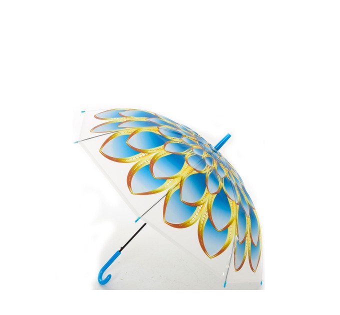 Парасолька дитяча підліткова від дощу вітрозахисна різнобарвна прозора (яскрава квітка) 92см Profi (MK 4112)
