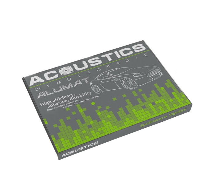 Виброизоляция Acoustics Alumat 370х500мм толщина 2.2 мм