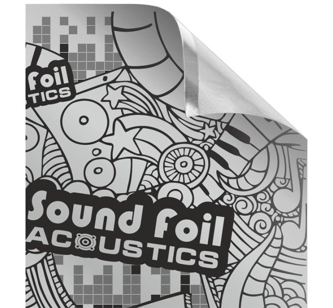 Фольгований лист (фольга) з липким шаром Acoustics 700х500мм 200 мікронів (SoundFoil)