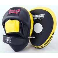 Лапы боксерские гнутые кожаные Boxer Элит (bx-0074)