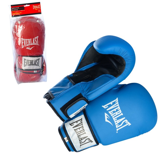 Тренувальні боксерські рукавички на липучці 10-12oz шкіра PU Everlast (MS 1946)
