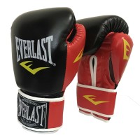 Боксерські рукавички на липучці шкіра PU Everlast 10-12 OZ (MS 1951)