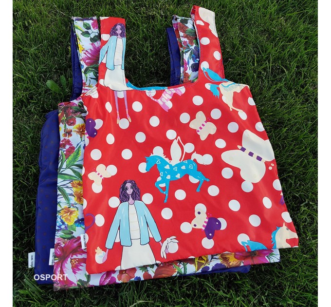 Еко сумка (екосумка шоппер, пляжна) для покупок, продуктів Faina Torba тканинна з принтом (ft-0002)
