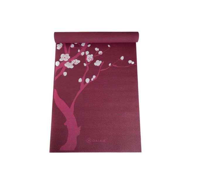 Килимок для йоги та фітнесу з ПВХ 173х60х0.3см Gaiam Pink cherry blossom