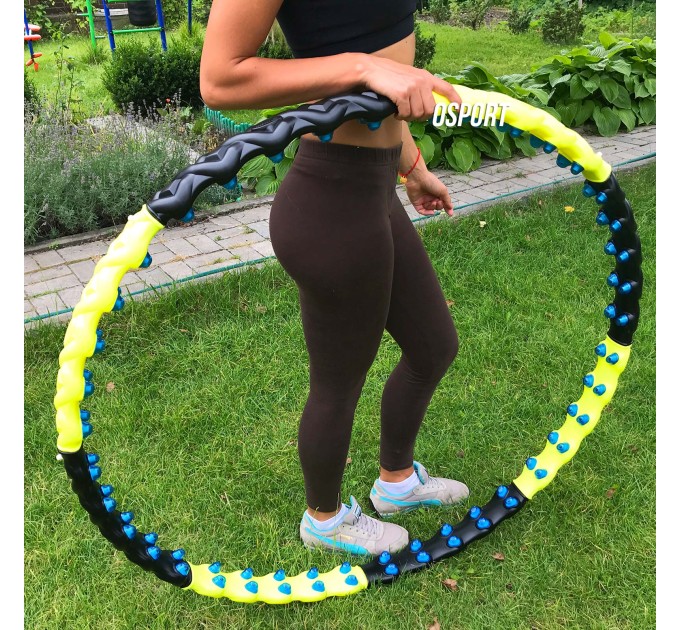 Обруч хулахуп масажний для схуднення талії з кульками Hop-Sport (8001)