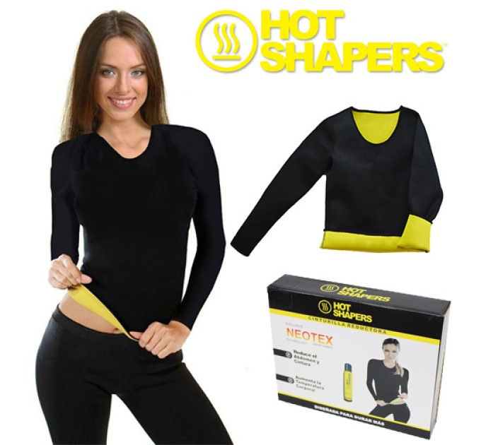 Спортивная футболка с длинным рукавом для тренировок (похудения) Hot Shapers (MS 0601)
