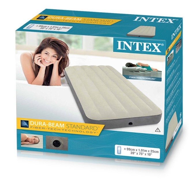 Матрас-кровать надувной пляжный для отдыха и дома 191х99см Intex (64101)