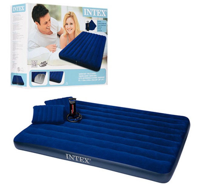 Матрас-кровать надувной пляжный для отдыха и дома Intex (68765)